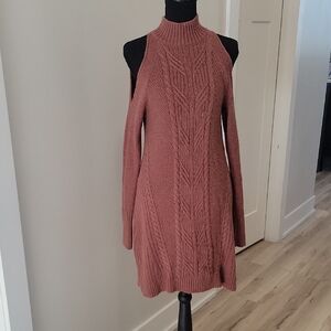 Express Long Sleeve Knit Dress in Mauve